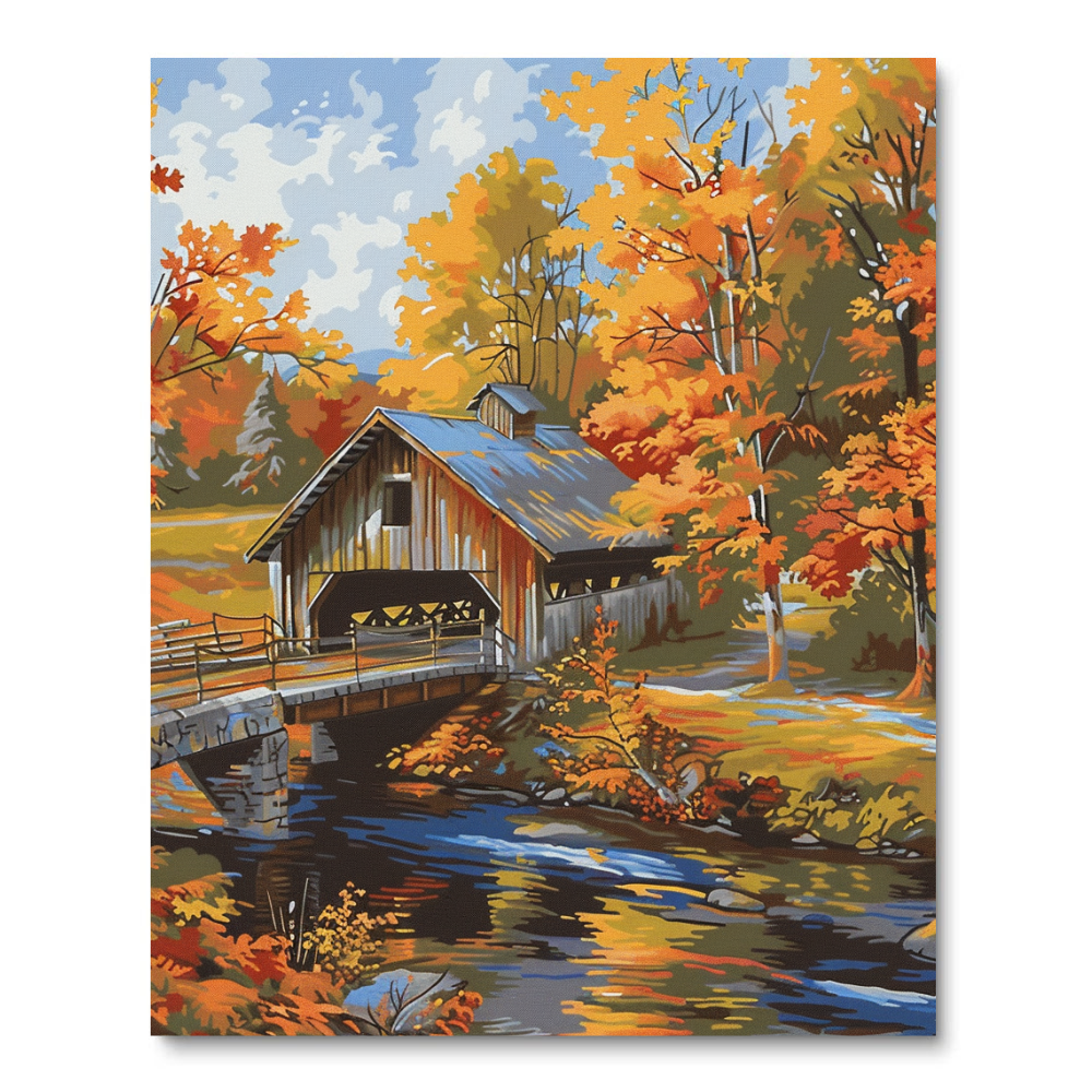 Covered Bridge (Diamond Painting) Diamond Painting kit