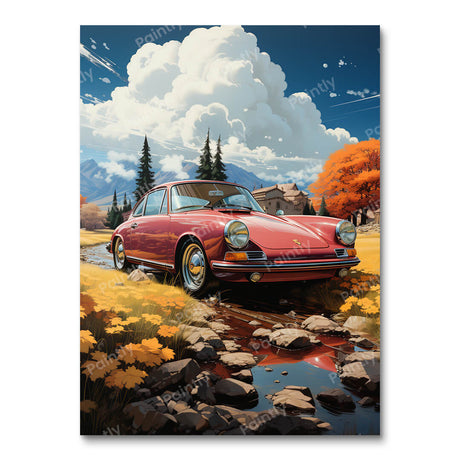 Crimson Speedscape (Diamond Painting) Diamond Painting kit