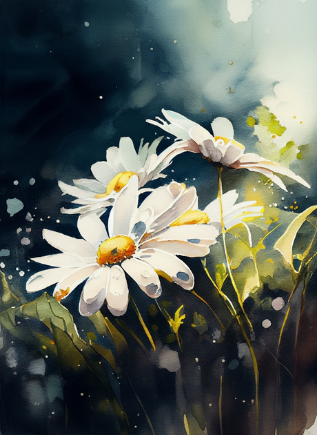 Dew Drop Daisies (Paint by Numbers)