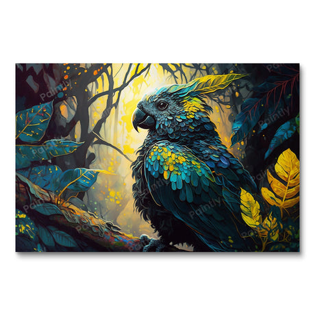 Matte Black Cockatoo VII (Diamond Painting) Diamond Painting kit