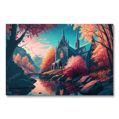 Church by the River (Diamond Painting) Diamond Painting kit