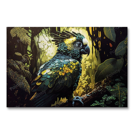 Matte Black Cockatoo XII (Diamond Painting) Diamond Painting kit