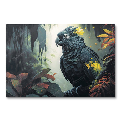 Matte Black Cockatoo XIV (Diamond Painting) Diamond Painting kit