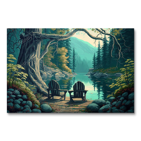 Chairs by the Lake X (Diamond Painting) Diamond Painting kit
