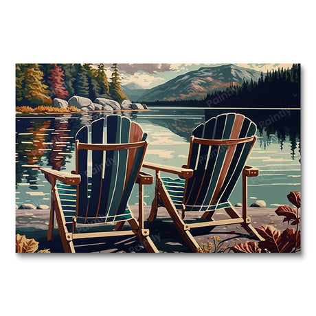 Chairs by the Lake XI (Diamond Painting) Diamond Painting kit