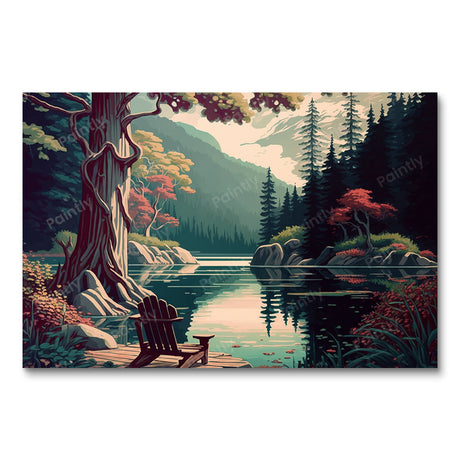 Chairs by the Lake XIV (Diamond Painting) Diamond Painting kit