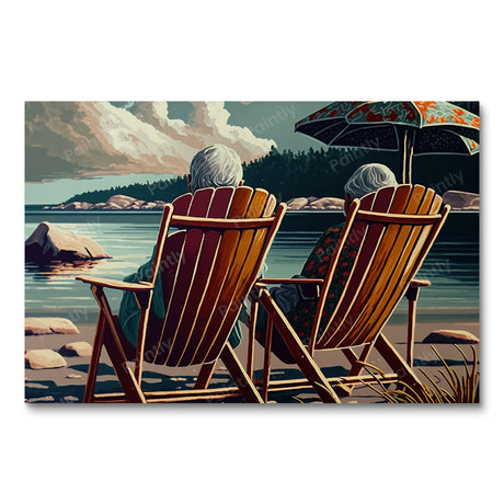 Chairs by the Lake XV (Diamond Painting) Diamond Painting kit