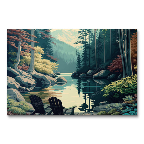 Chairs by the Lake XVII (Diamond Painting) Diamond Painting kit