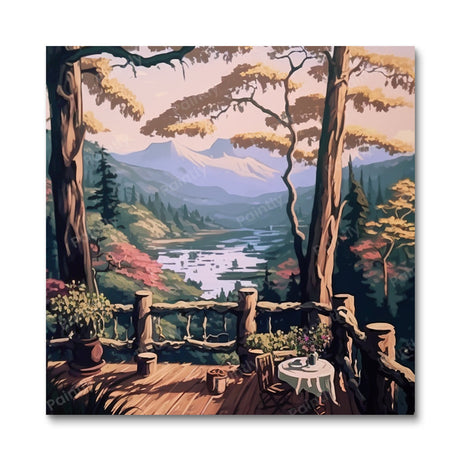 Wooden Terrace (Board Canvas) Nature Paint by Numbers kit