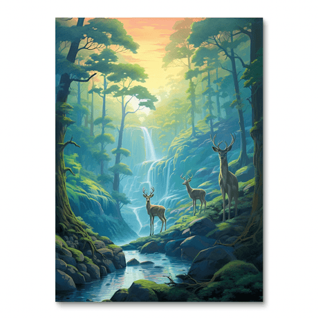 Deer by the Fall (Diamond Painting) Diamond Painting kit