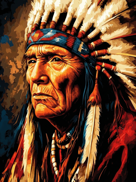 Elder Chief, Feather Headdress