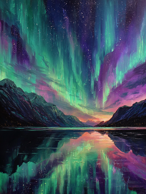 Ethereal Northern Glow (Diamond Painting) Diamond Painting kit