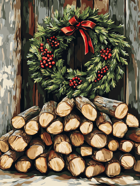 Festive Firewood (Diamond Painting) Diamond Painting kit