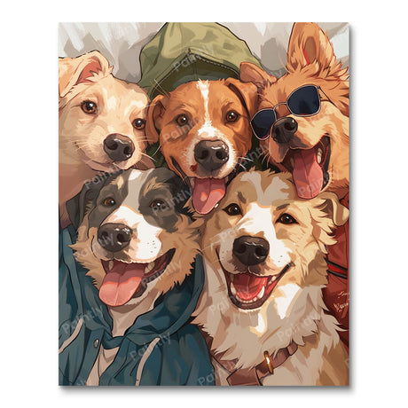 Five Paws, Five Personalities (Diamond Painting) Diamond Painting kit