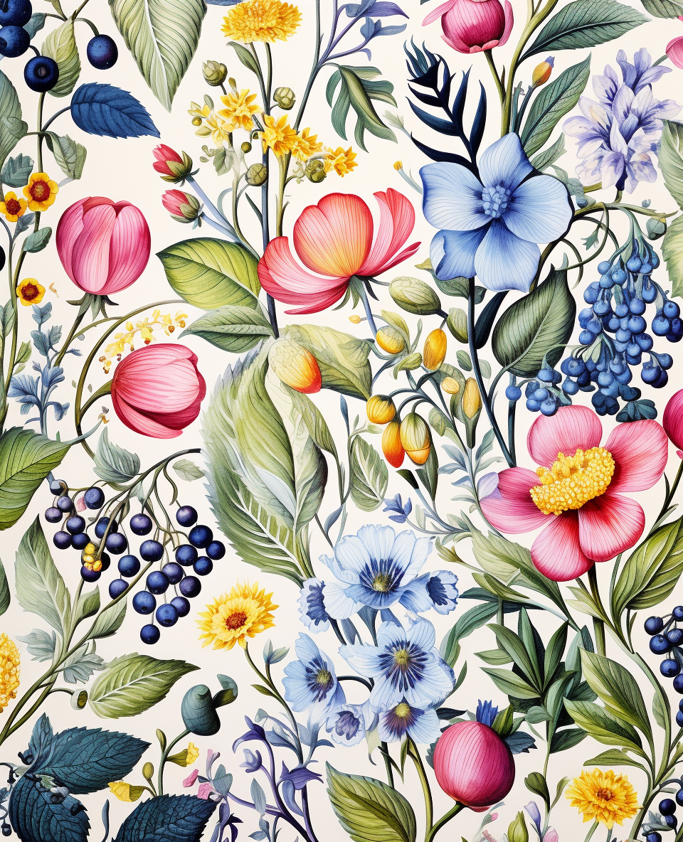 Floral Abundance II (Paint by Numbers)