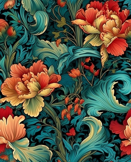 Floral Noir I (Paint by Numbers)