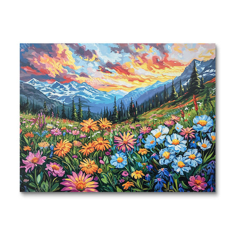 Floral Peaks II (Diamond Painting) Diamond Painting kit