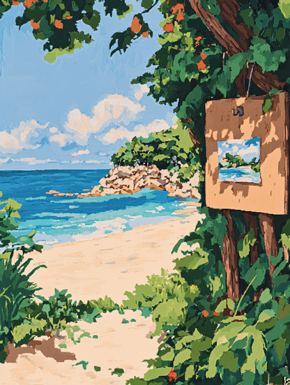 Framed Ocean Scene