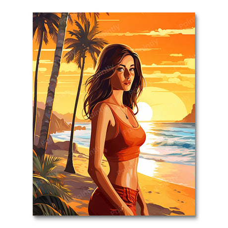 Golden Hour Gaze (Diamond Painting) Diamond Painting kit