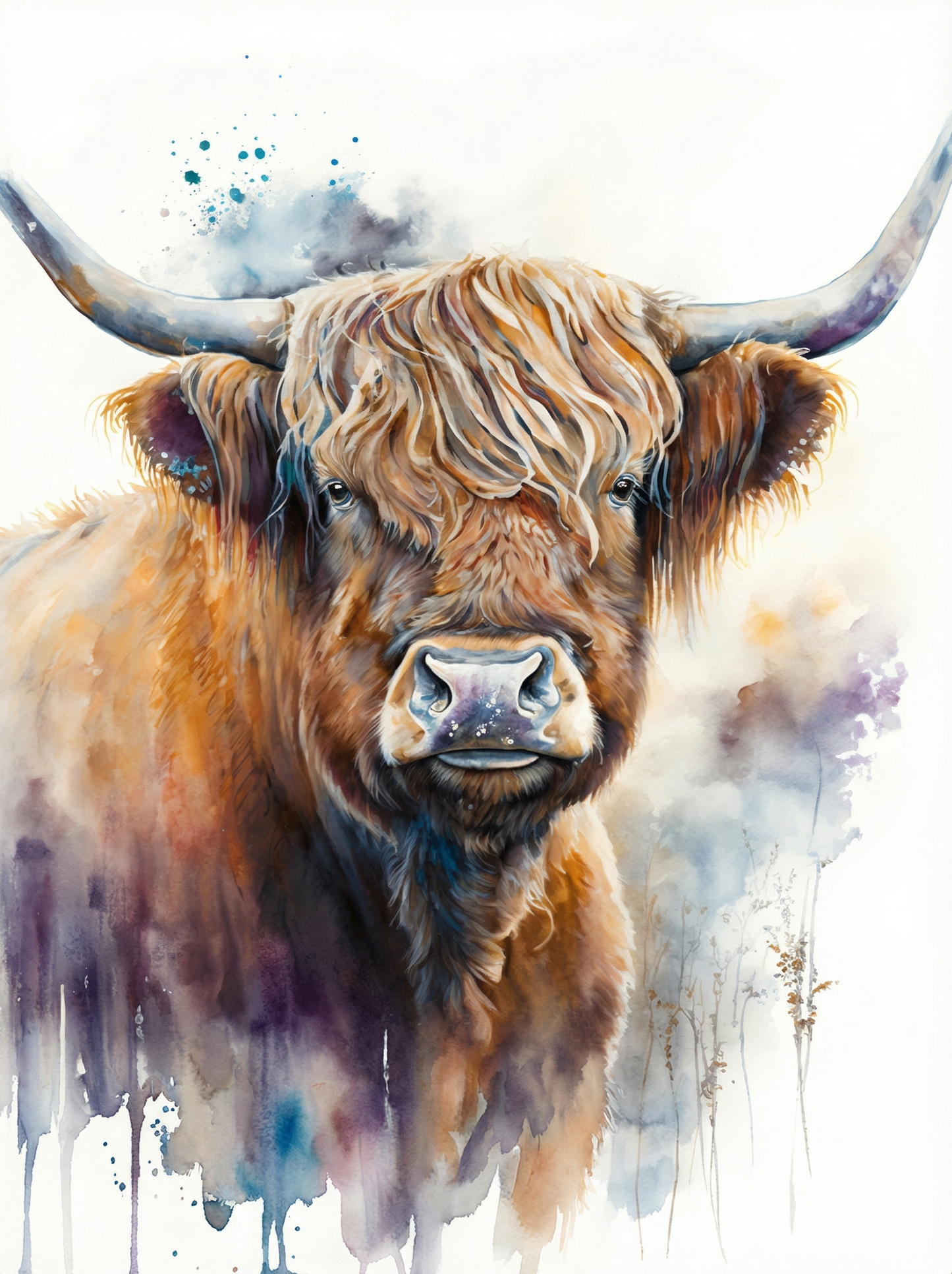 Gracious Highland Cow I (Paint by Numbers)