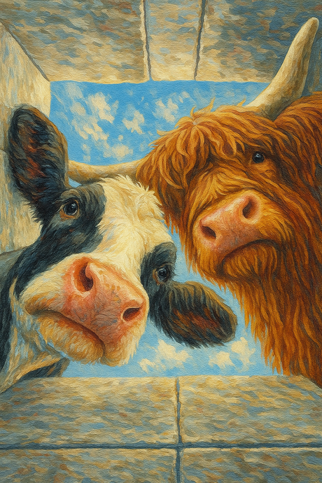 Highland and Holstein (Diamond Painting) Diamond Painting kit