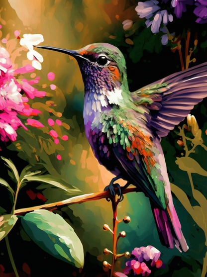 Hummingbird I — paint by numbers kit