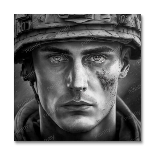 WWII Soldier (Board Canvas)