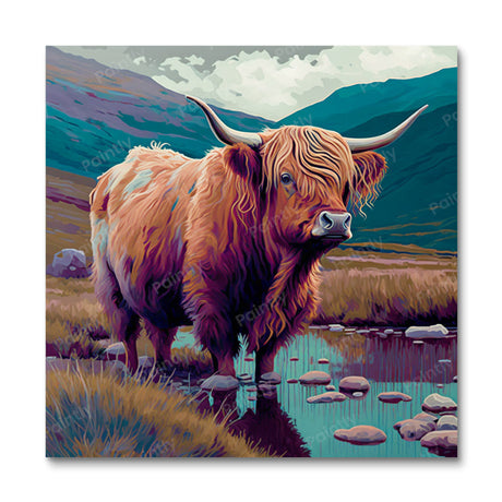 Highland Cow I (Diamond Painting) Diamond Painting kit