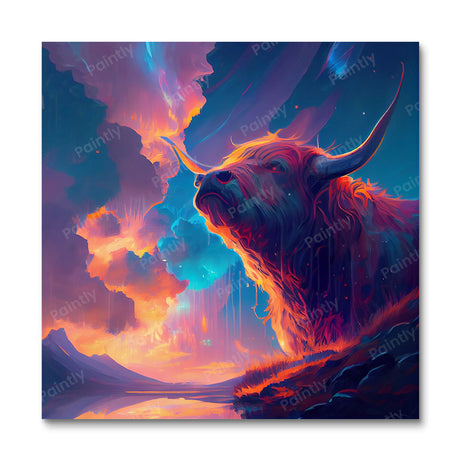 Majestic Highland Cow III (Diamond Painting) Diamond Painting kit