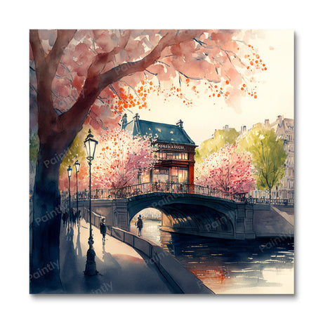 Cherry Blossom Over River II (Diamond Painting) Diamond Painting kit