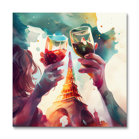 Celebration by the Eiffel Tower I (Diamond Painting) Diamond Painting kit