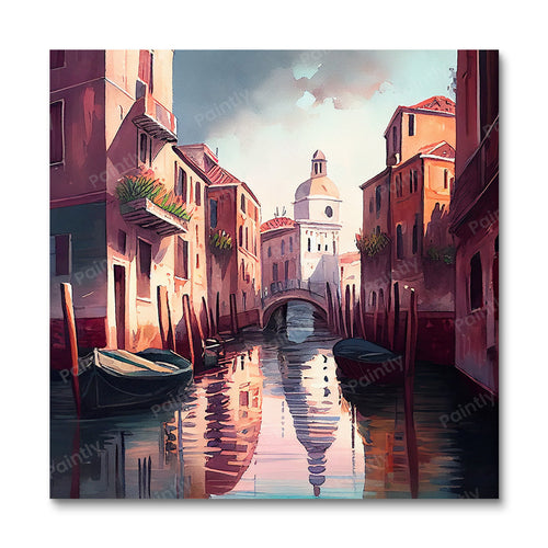 Venice Canal XI (Board Canvas)