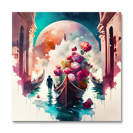 Romantic Night Venice Canal (Diamond Painting) Diamond Painting kit