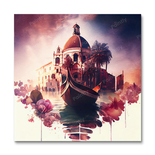 Venice Canal XII (Board Canvas)