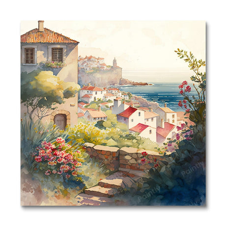 Italian Coastal Town I (Diamond Painting) Diamond Painting kit