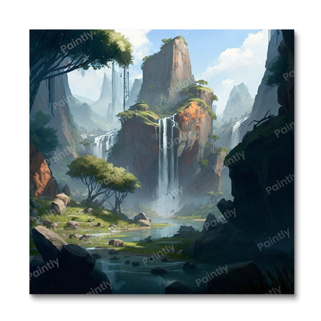 Tropical Oasis (Board Canvas) Nature Paint by Numbers kit
