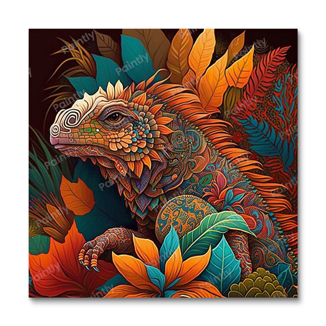Aboriginal Art Lizard III (Wall Art) Animals Paint by Numbers kit