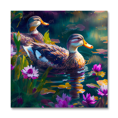 Ducks in a Pond I (Diamond Painting) Diamond Painting kit