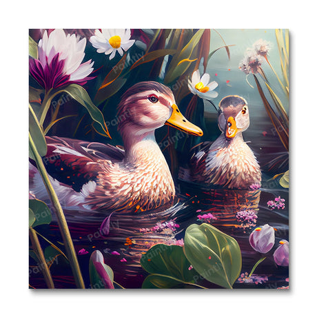 Ducks in a Pond II (Diamond Painting) Diamond Painting kit