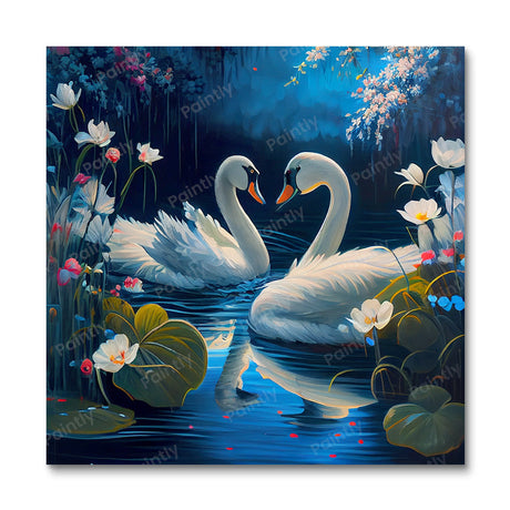 Swans in Love I (Diamond Painting) Diamond Painting kit