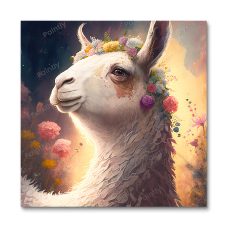 Floral Llama (Diamond Painting) Diamond Painting kit
