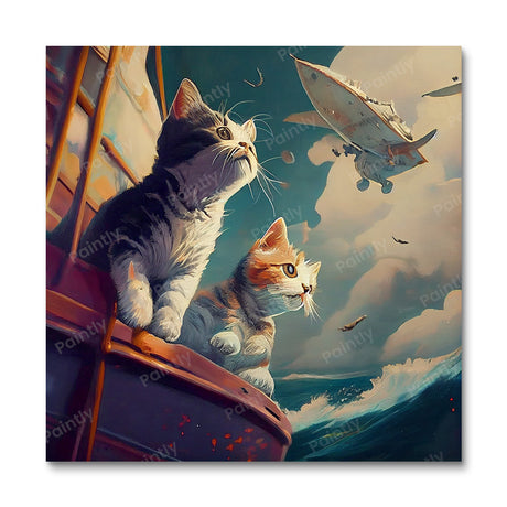 Dramatic Kittens II by Sage Patel (Diamond Painting) Diamond Painting kit