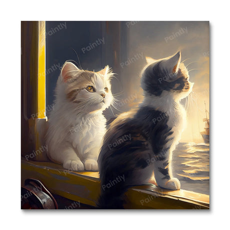 Dramatic Kittens I by Sage Patel (Diamond Painting) Diamond Painting kit