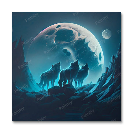 Wolves in the Moonlight II (Diamond Painting) Diamond Painting kit