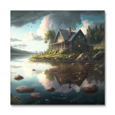 The Secret Stream Cabin (Diamond Painting) Diamond Painting kit