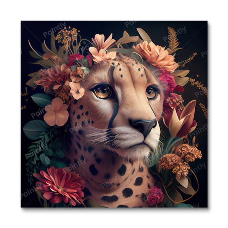 Floral Cheetah III by Kian (Diamond Painting) Diamond Painting kit