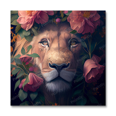 Floral Lion I by Kian (Diamond Painting) Diamond Painting kit