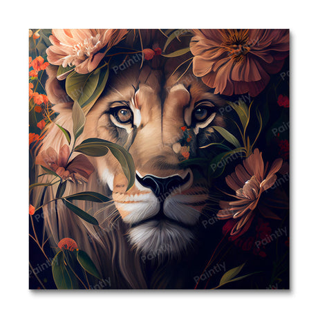 Floral Lion II by Kian (Diamond Painting) Diamond Painting kit