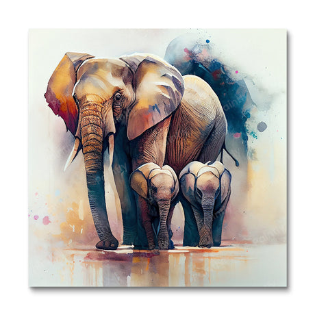 Elephant Family II (Diamond Painting) Diamond Painting kit