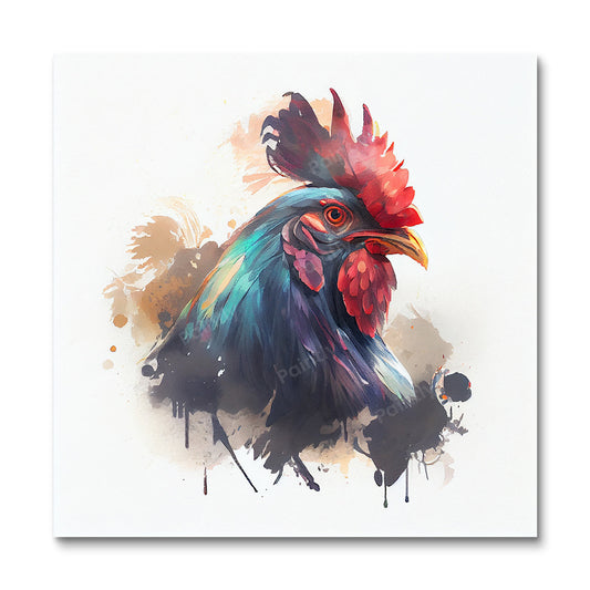 Paint Splash Rooster by Avery